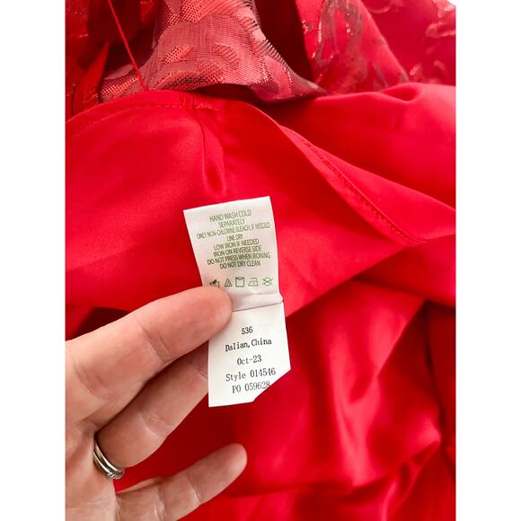 Lilly Pulitzer | NWT | Kataleya Strapless Jacquard Dress | Amaryllis Red | Sz 14 - Picture 14 of 14